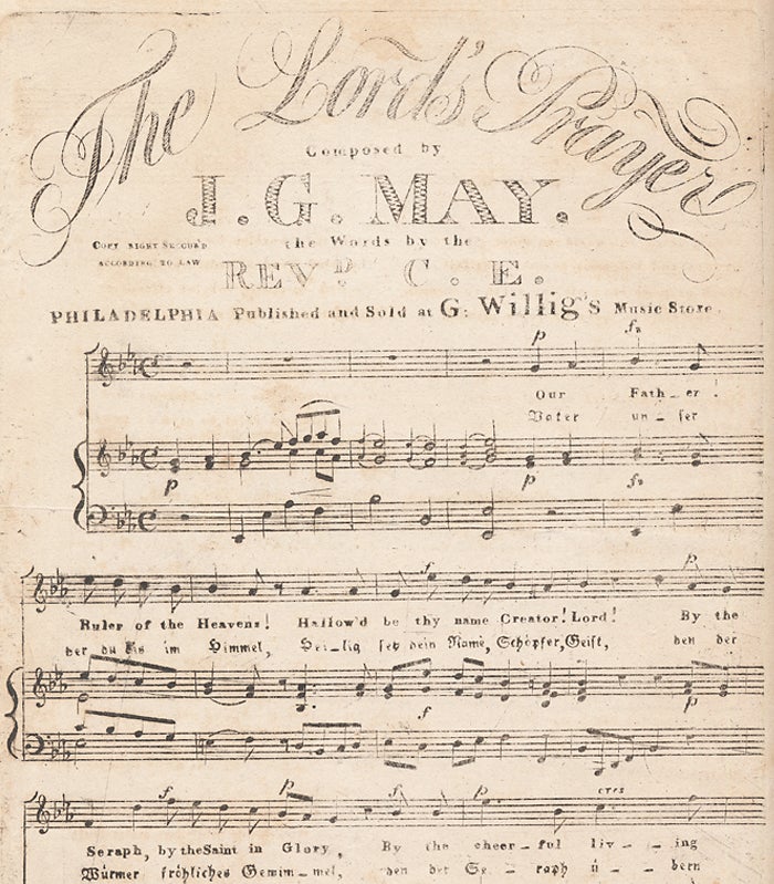 The Lord's Prayer Composed by J. G. May. the Words by the Revd. C. E