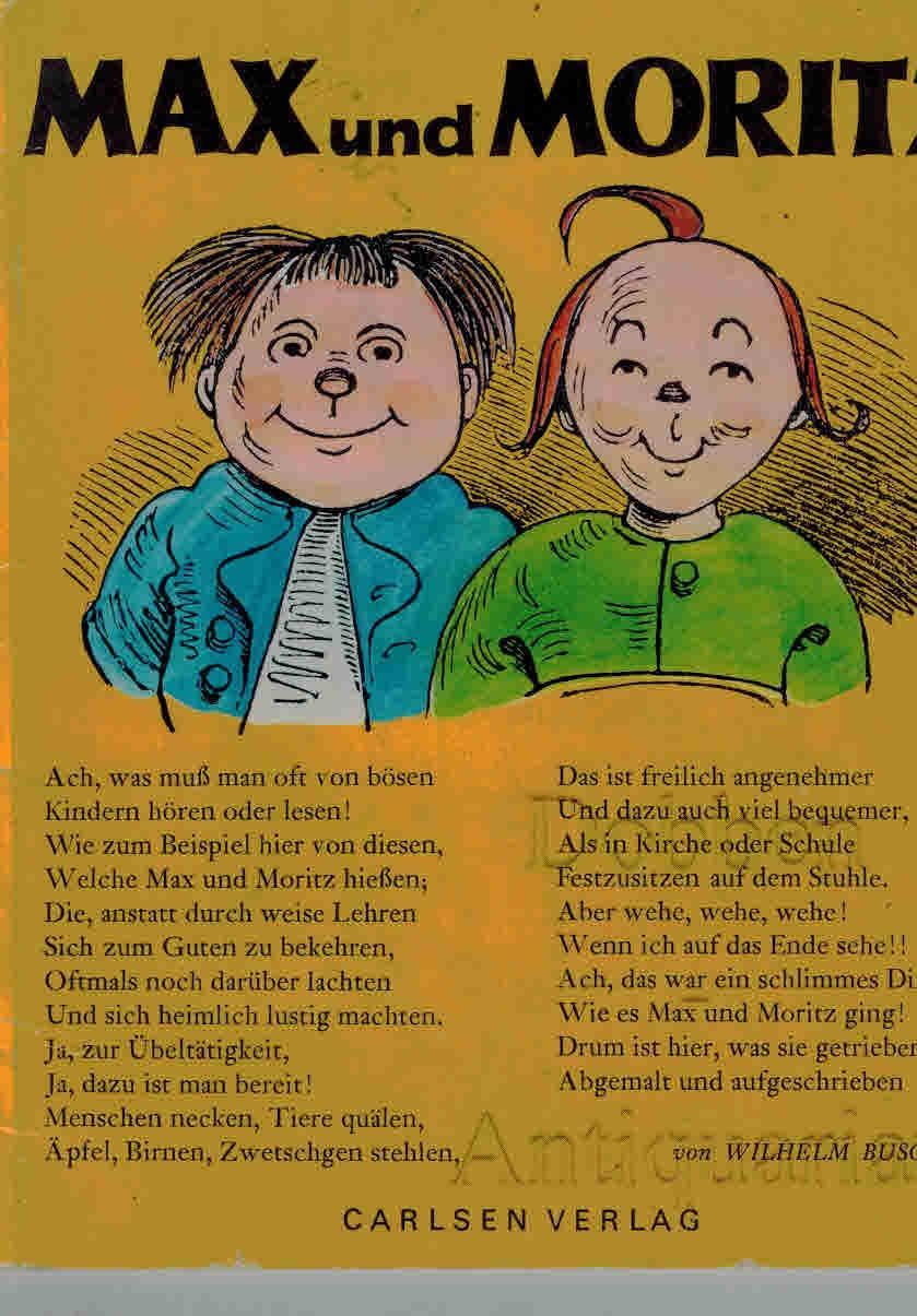 Max und Moritz. Wunder Buch 07701. - Busch, Wilhelm