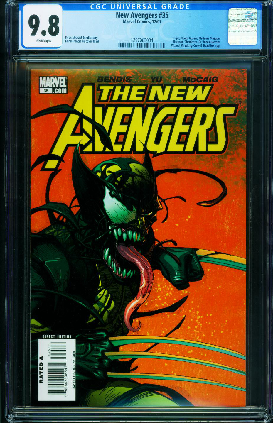 New Avengers #35 CGC 9.8 Venomized Wolverine Marvel 2007