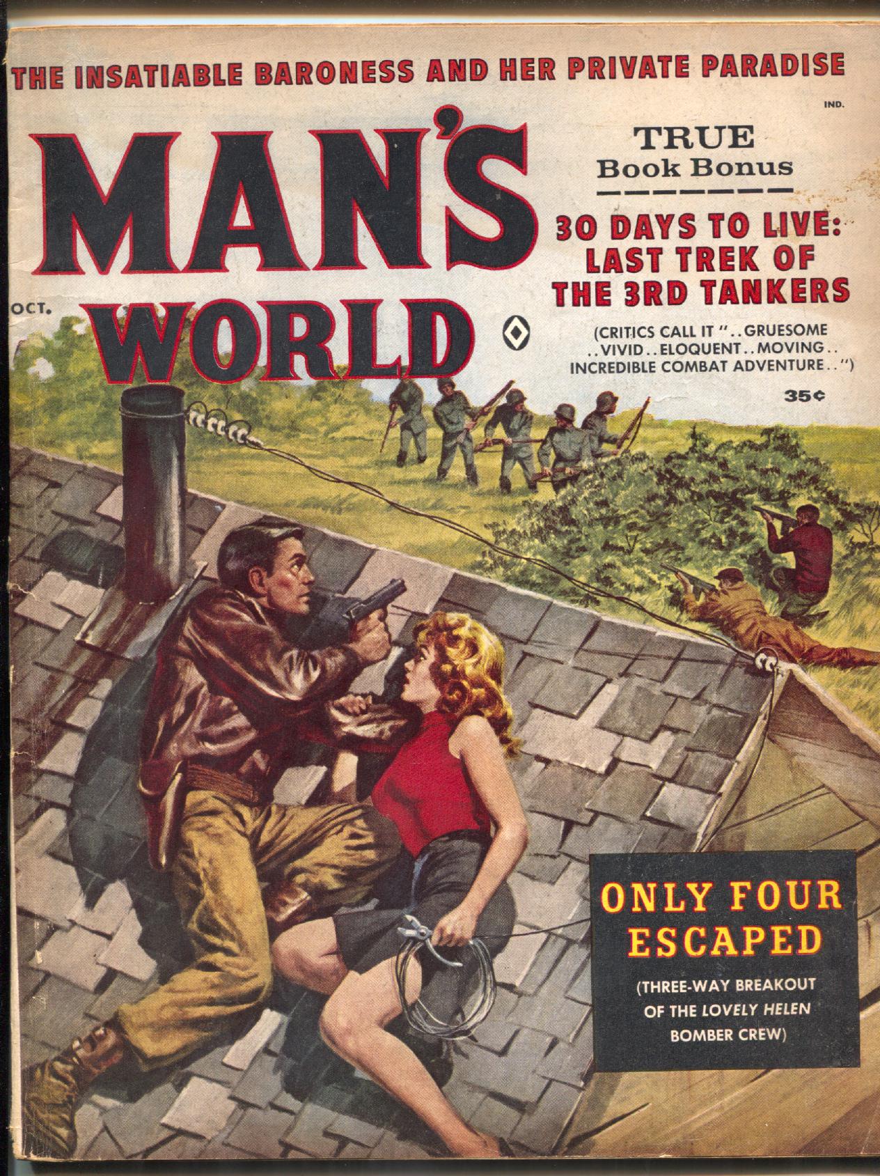 Man's World Magazine October 1961- Eve Eden- Norem art VG: (1961 ...
