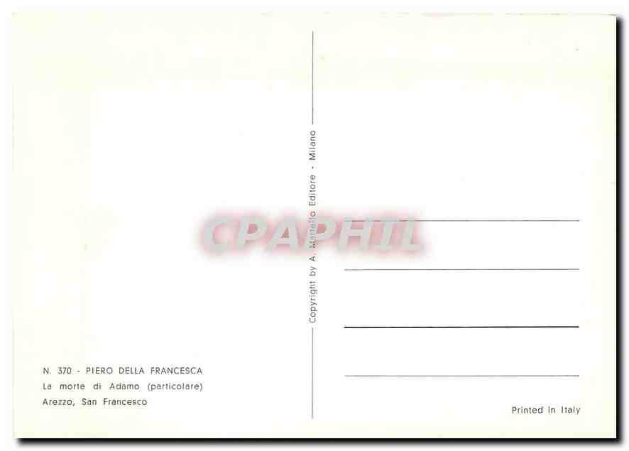 Morte Di Adamo Piero Della Francesca Carte Postale Moderne Piero Della Francesca La morte di Adamo