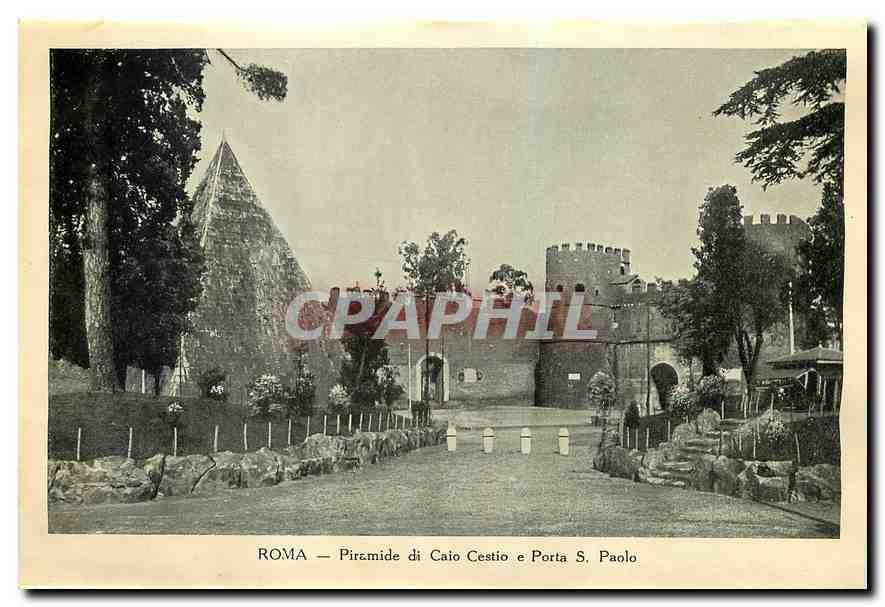 Carte Postale Moderne Roma Piramide di Caio Cestio e Porta S Paolo ...