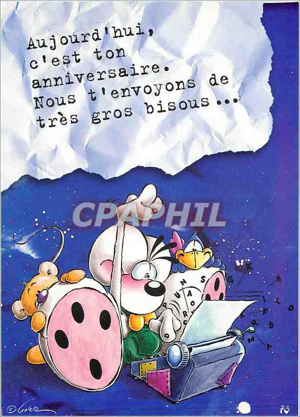 Carte Postale Moderne Aujourd Hui C Est Ton Anniversaire Manuscript Nbsp Nbsp Paper Nbsp Collectible Cpaphil