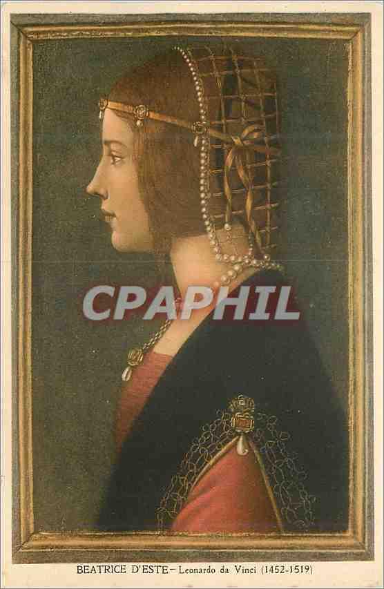 Carte Postale Ancienne Beatrice D'Este Leonardo da Vinci (1452 1519 ...