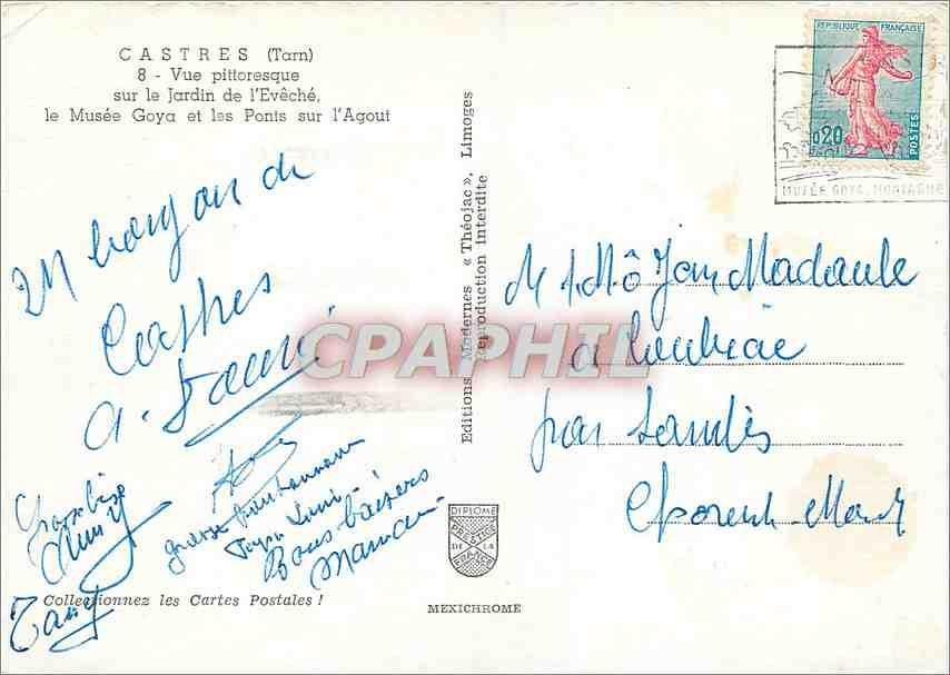 Carte Postale Moderne Castres Tarn vue pittoresque sur le Jardin de l Eveche le Musee Goya et les Ponts sur l Agout [ ]