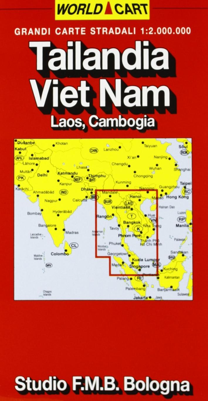 Tailandia. Vietnam. Laos. Cambogia 1:2.000.000