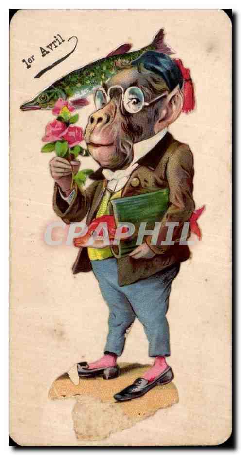 Fetes Voeux Poisson D Avril April Fool Monkey And Fish Singe Carte Postale Ancienne Manuscript Nbsp Nbsp Paper Nbsp Collectible Cpaphil Fetes Voeux Poisson D Avril April Fool Monkey And Fish Singe Carte Postale Ancienne Manuscript Nbsp Nbsp Paper Nbsp Collectible Cpaphil