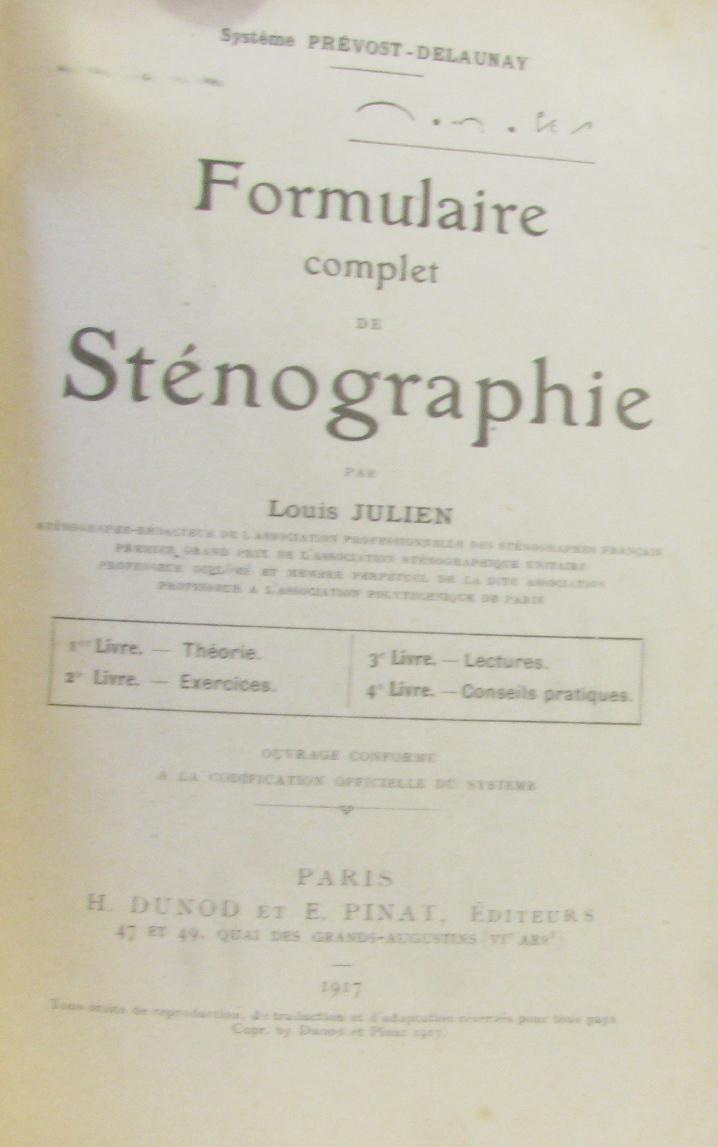 Methode De Stenographie Prevost Delaunay Simplifiee Gratuite Formulaire complet de Sténographie - système Prévost-Delaunay by Julien
