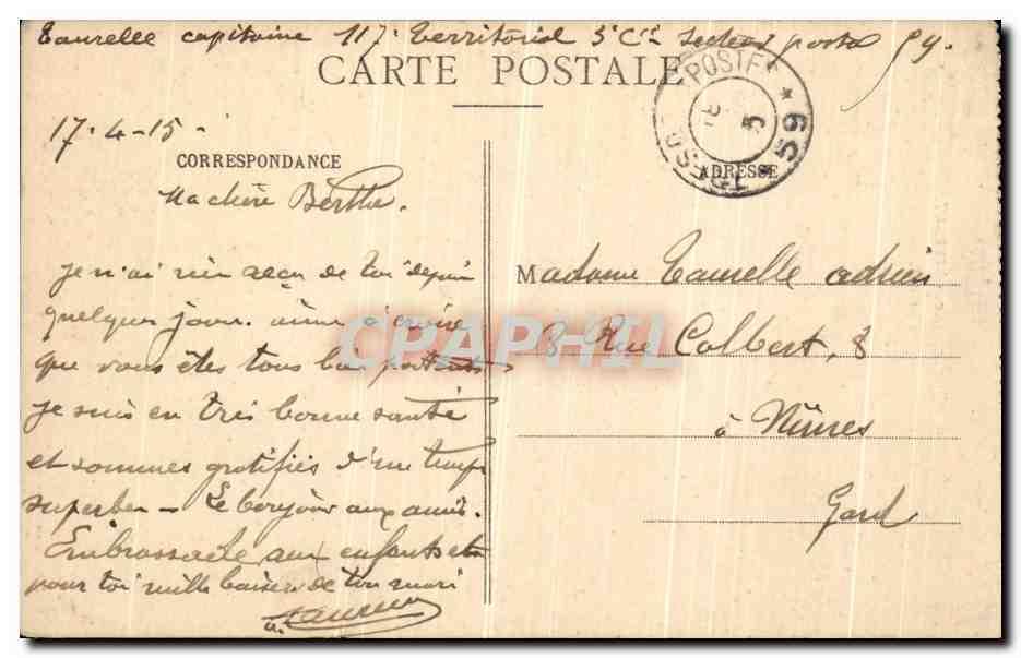 Carte Postale Ancienne La Champagne Epernay Château Mercier: Manuscript ...