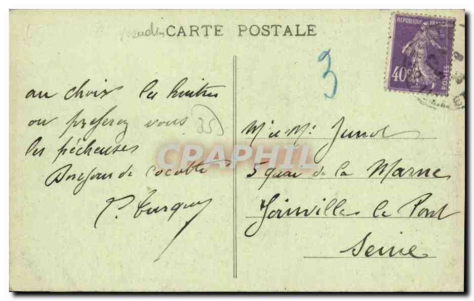 Carte Postale Ancienne Cancale L'Emballage des Huitres Ostreiculture ...