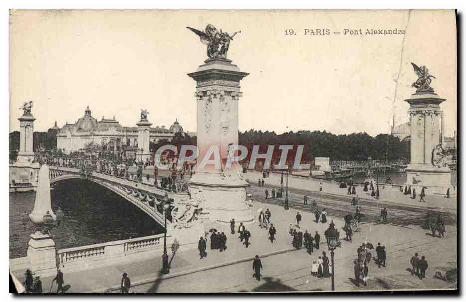 Carte Postale Ancienne Paris Pont Alexandre III: Manuscript / Paper ...