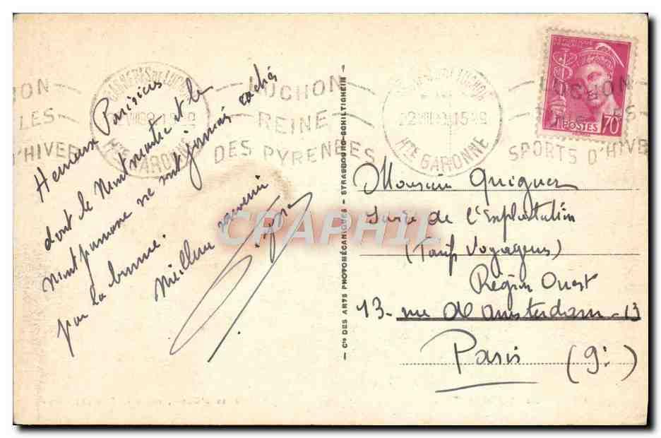 Carte Postale Ancienne Environs de Luchon Vallée D'Oueill vue Vers ...