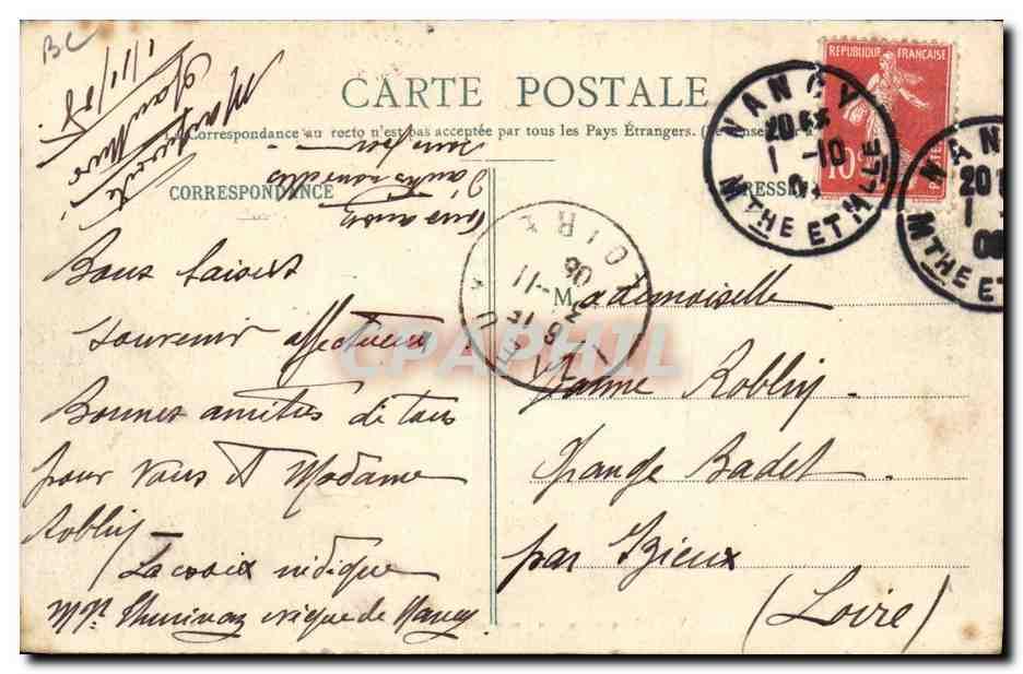 Carte Postale Ancienne Funerailles Nancy Obseques de son eminence le ...
