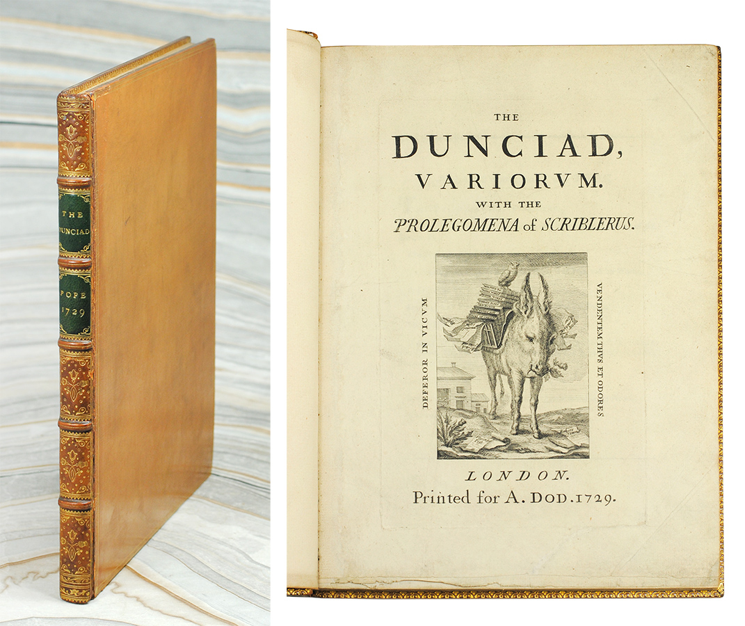 The Dunciad, Variorum. With the Prolegomena of Scriblerus. - Pope, Alexander].