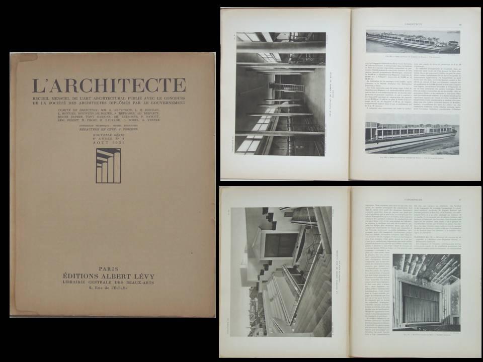 L'ARCHITECTE AOUT 1931 LE CORBUSIER, ASILE ARMEE SALUT, CASINO DAX ...