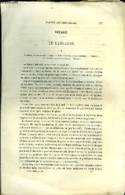 Magasin des Demoiselles. N°8 - 32ème année : Le Labrador, par Lucien Biart - Les ponts de Rome, par M.A. Delacroix . COLLECTIF [Bon] [Couverture soup