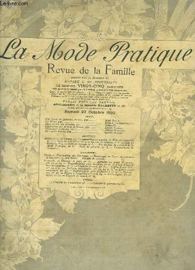 La Mode Pratique. Revue de la Famille. N°46 - 1ère année : Robe de chambre, Robe de soie noire, Capote de velours, Robe en écossais, Robe de peluche