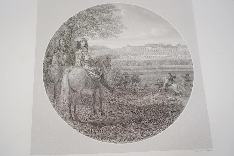 CHATEAU DE SAINT GERMAIN 1669 LOUIS XIV JARDIN TERRASSE GRAVURE 1838 R2421 [Très bon]