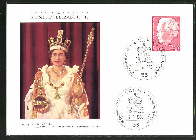 Königin Elizabeth II von England Postkarte 