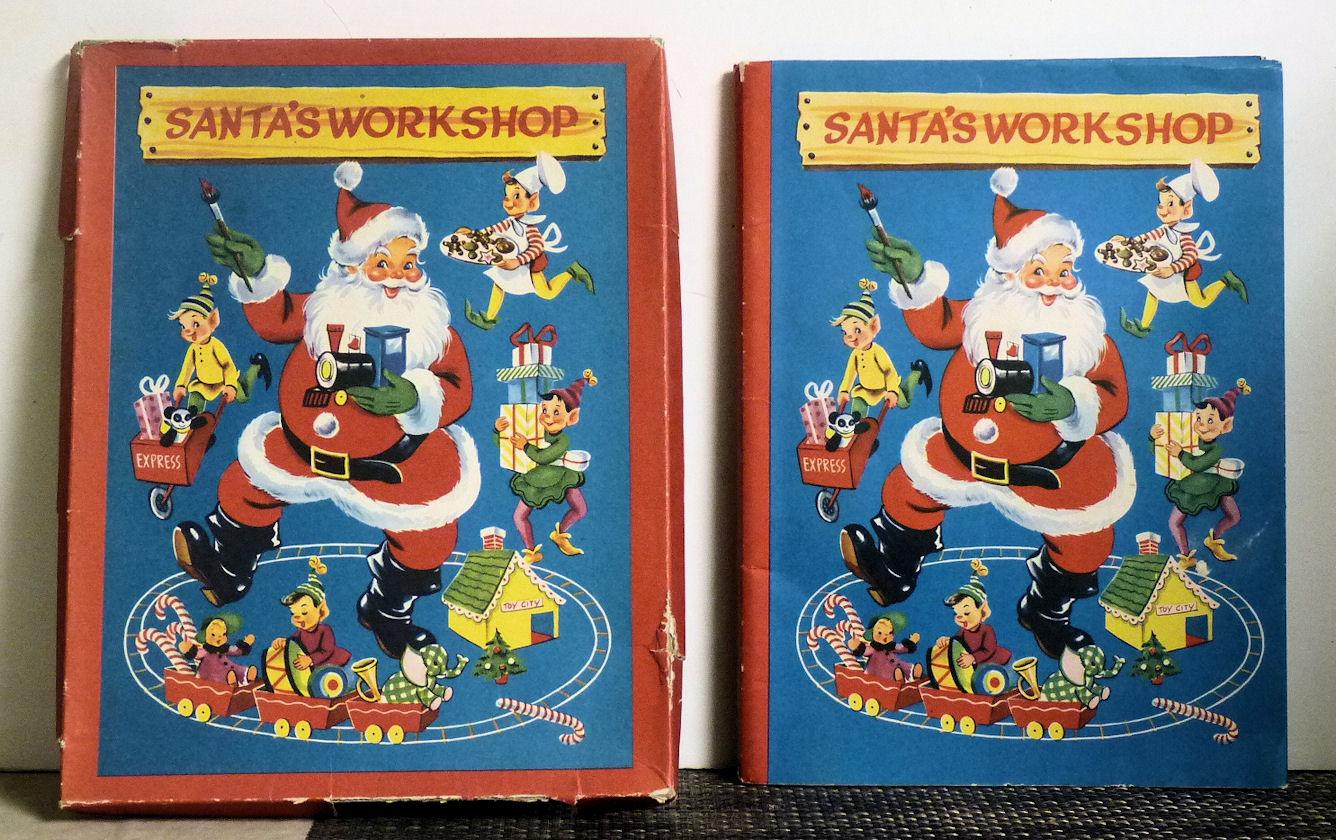 Santa's With Box by White Plains Greeting Card Corp. Very