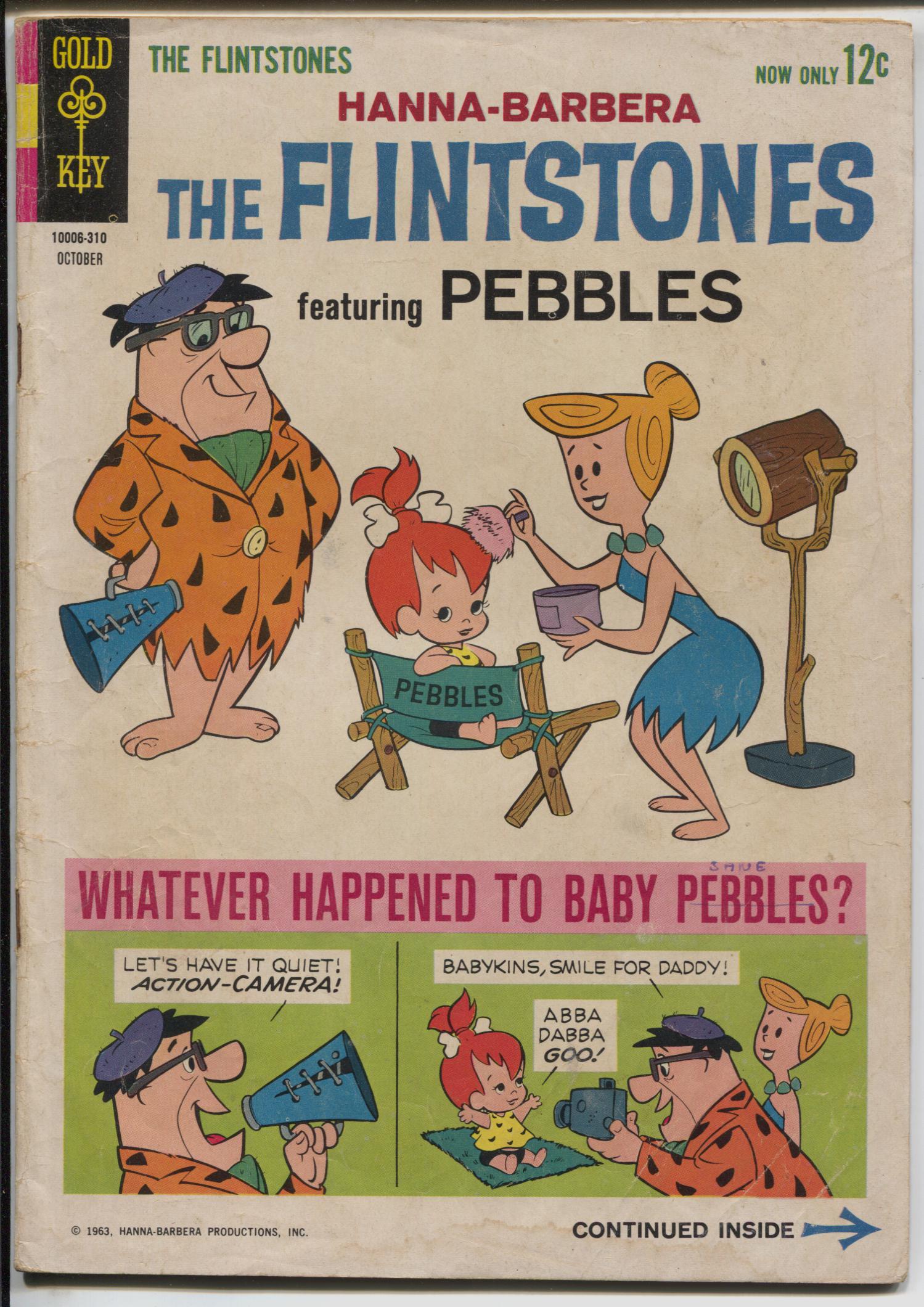 Flintstones #14 1963-Hanna-Babrbera TV cartoon series-Baby Pebbles-VG: (1963) Comic | DTA Collectibles Flintstones #14 1963-Hanna-Babrbera TV cartoon series-Baby Pebbles-VG: (1963) Comic | DTA Collectibles