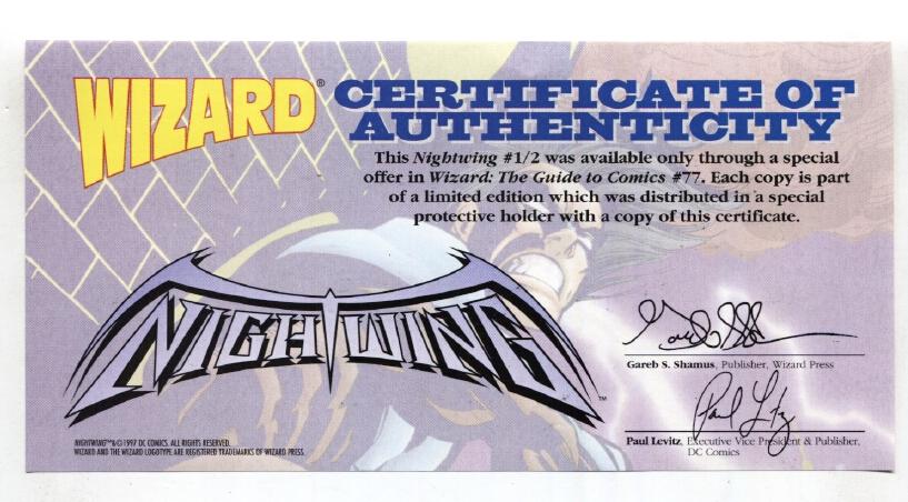 Nightwing Wizard 1/2 #1 VF 7.5 1997 Stock Image 