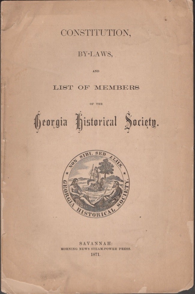 Constitution, ByLaws, and List of Members of the Historical