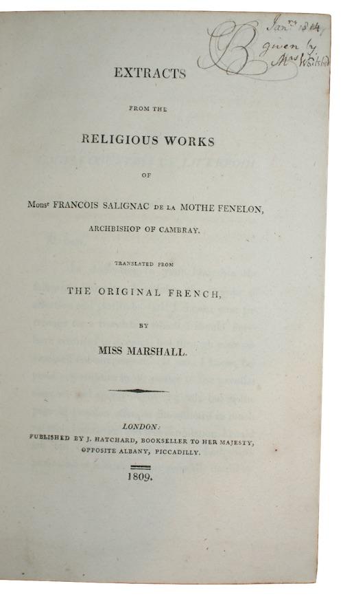 Extracts from the religious works of Monsr francois salignac de la ...