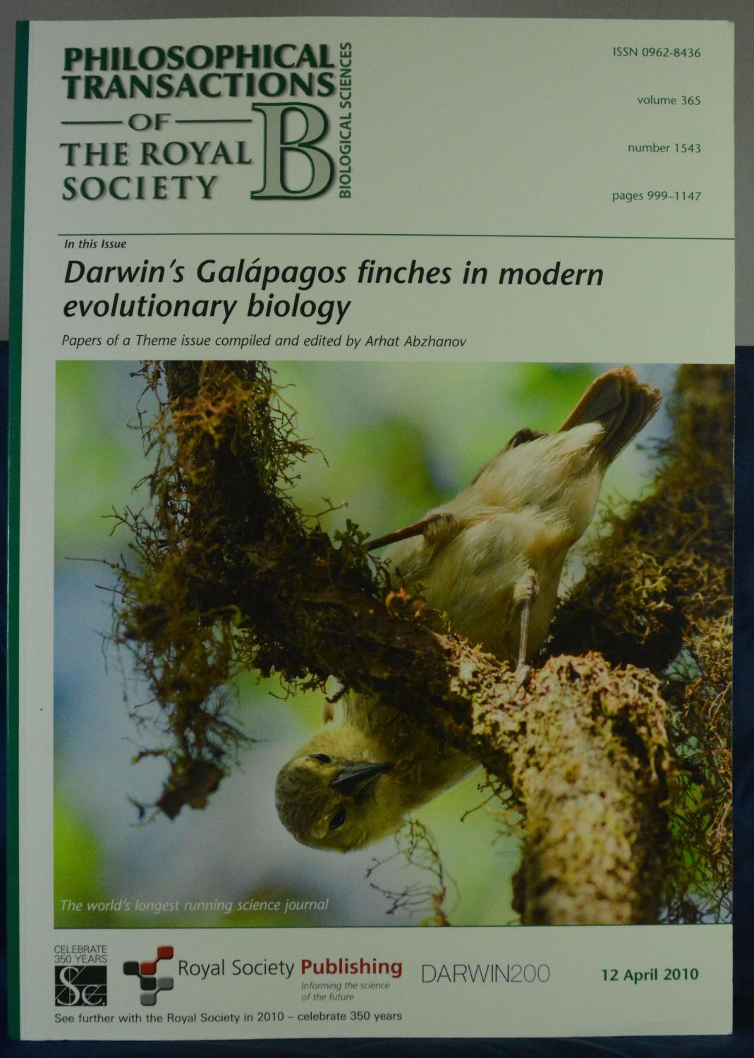 Darwin's Galapagos Finches in modern evolutionary biology by Abzhanov ...