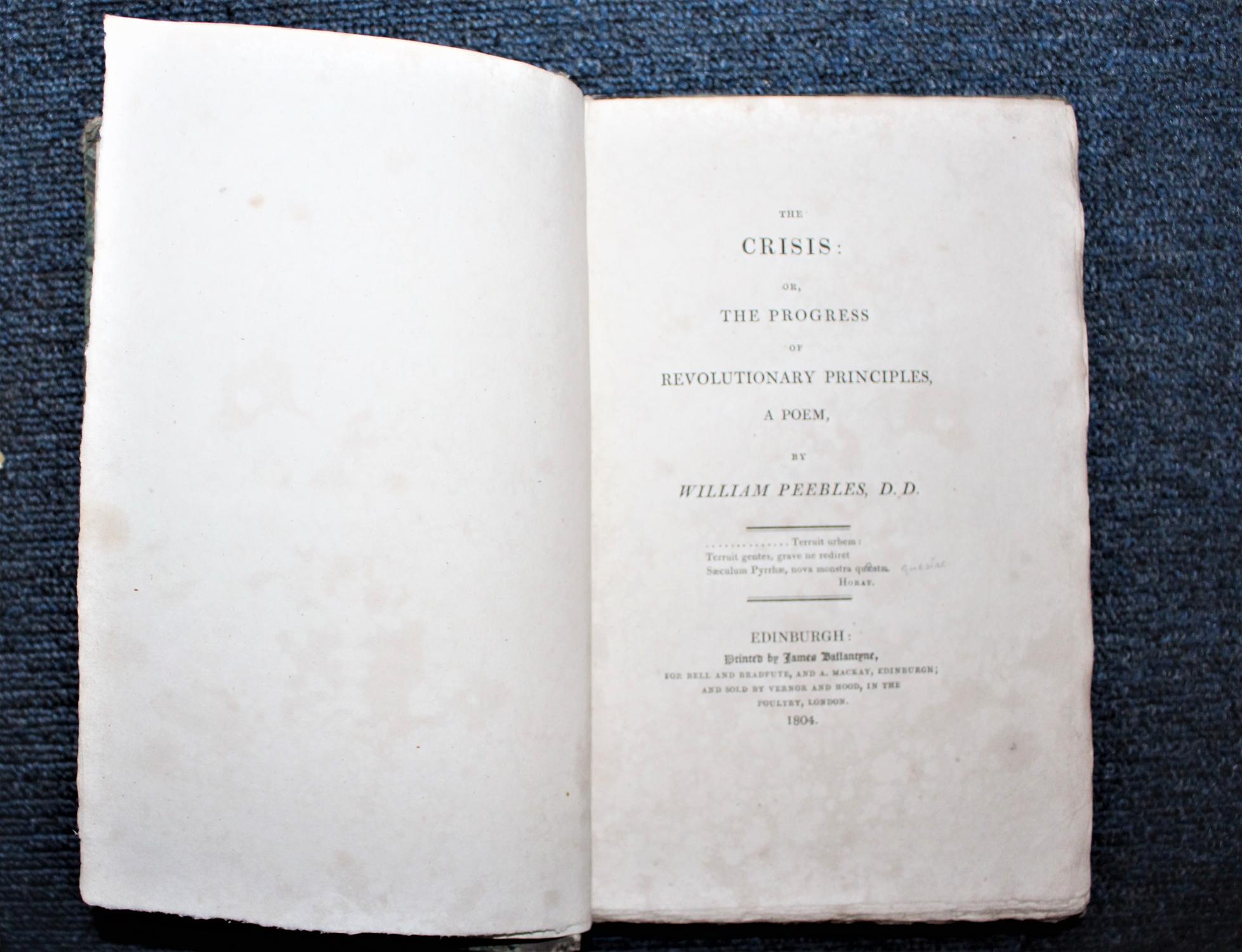 The Crisis: or, the Progress of Revolutionary Principles, a Poem by ...
