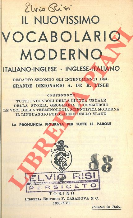 Il nuovissimo vocabolario moderno italiano-inglese - Inglese