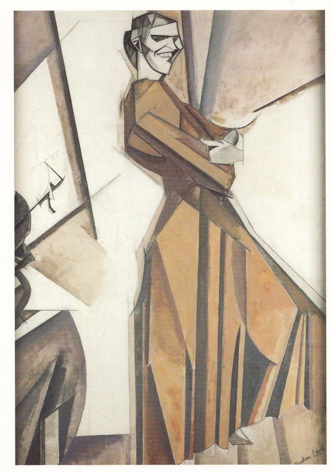Percy Wyndham Lewis, Smiling Woman Ascending a Stair, c. 1911-1912, Private Collection