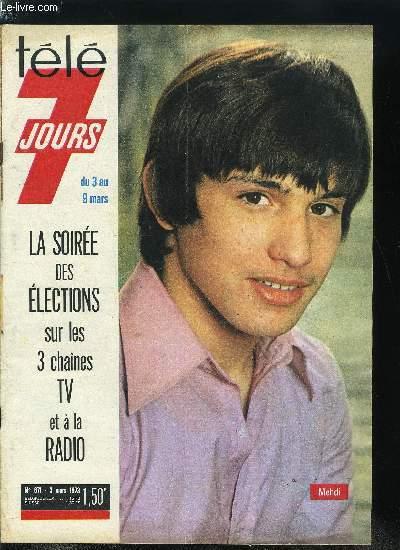Télé 7 jours n° 671 - Columbo en privé, Top a la chistera, Jean Topart n'aime plus la TV, Les trois têtes de Jean Pierre Bernard, Martine Sarcey met