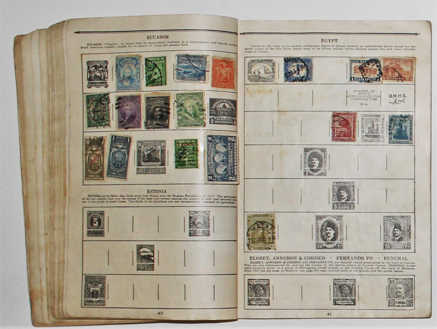 The ETA Stamp Album for Postage Stamps of the World 1934 containing  hundreds of 1930's stamps by Nut Foods Pty Ltd: Good in rubbed wraps  paperback (1934)