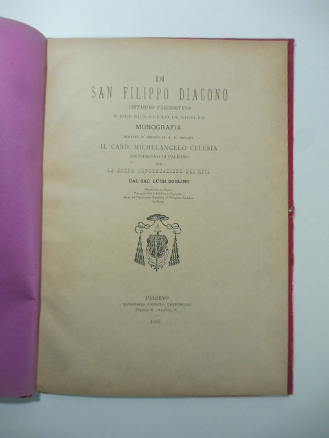 Di San Filippo Diacono cittadino palermitano e del suo culto in Sicilia ...