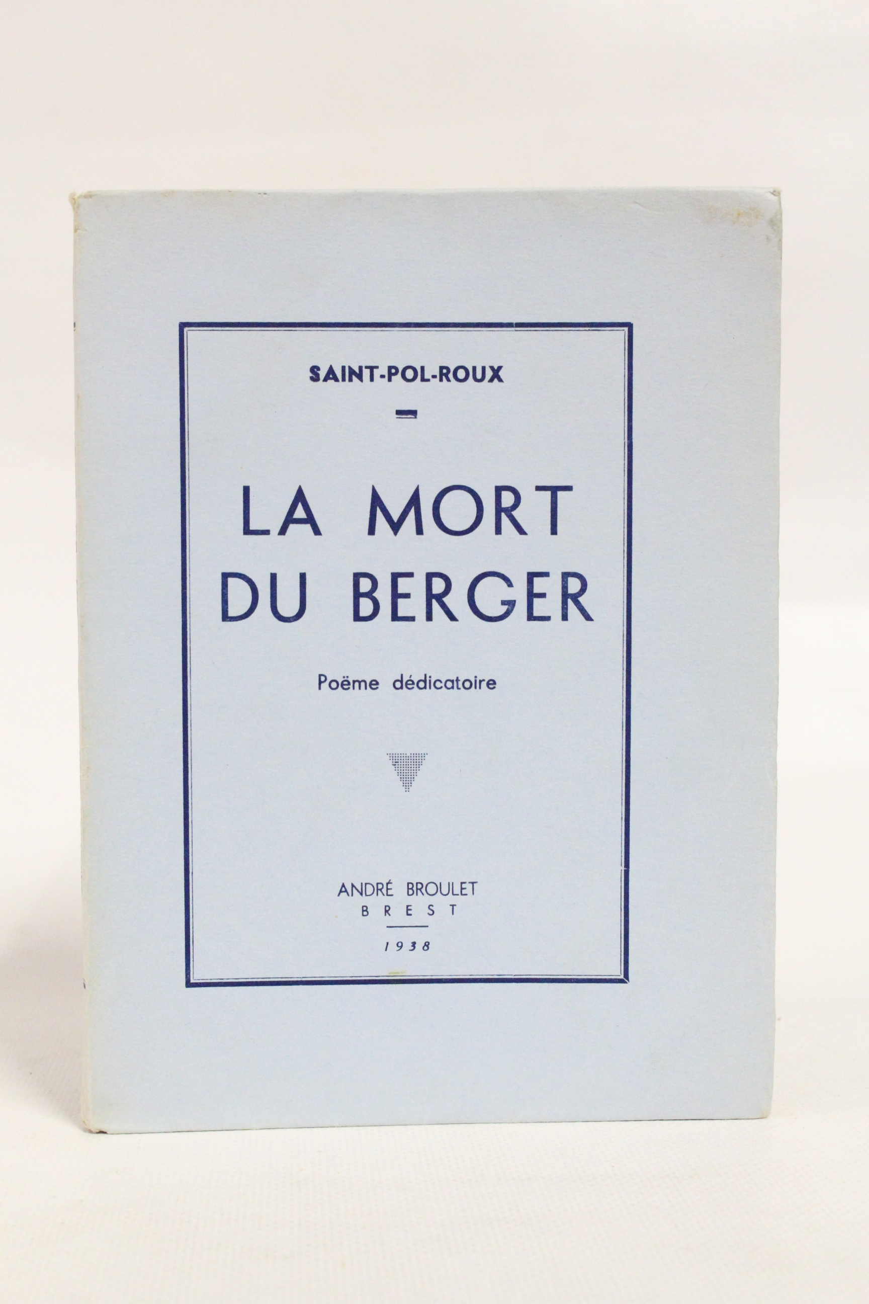 La mort du berger by SAINTPOLROUX couverture souple (1938) Librairie Le Feu Follet