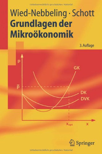 Grundlagen der Mikroökonomik : mit 5 Tabellen. - Wied-Nebbeling, Susanne und Hartmut Schott