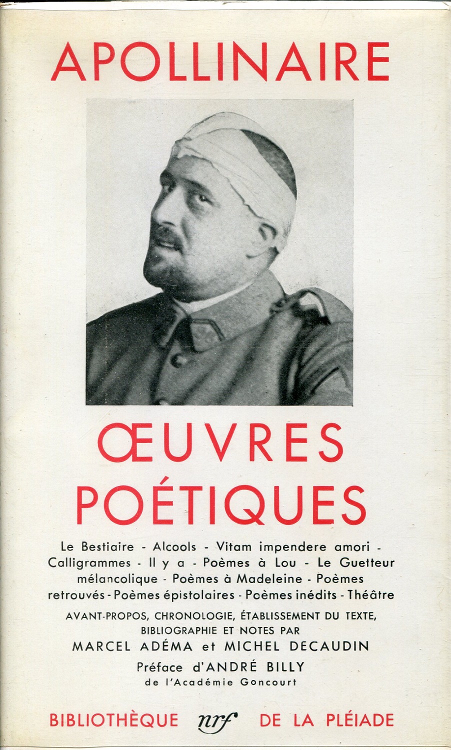 Oeuvres Poétiques by APOLLINAIRE, Guillaume (Roma, 1880 Parigi, 1918