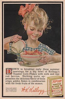 Ginger Corn Flakes Vintage advertising poster reproduction. 