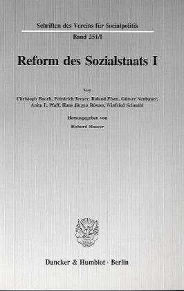 Verein für Socialpolitik: Schriften des Vereins für Socialpolitik ; N.F., Bd. 251 1. Arbeitsmarkt, soziale Sicherung und soziale Dienstleistungen / von Christoph Badelt . - Badelt, Christoph