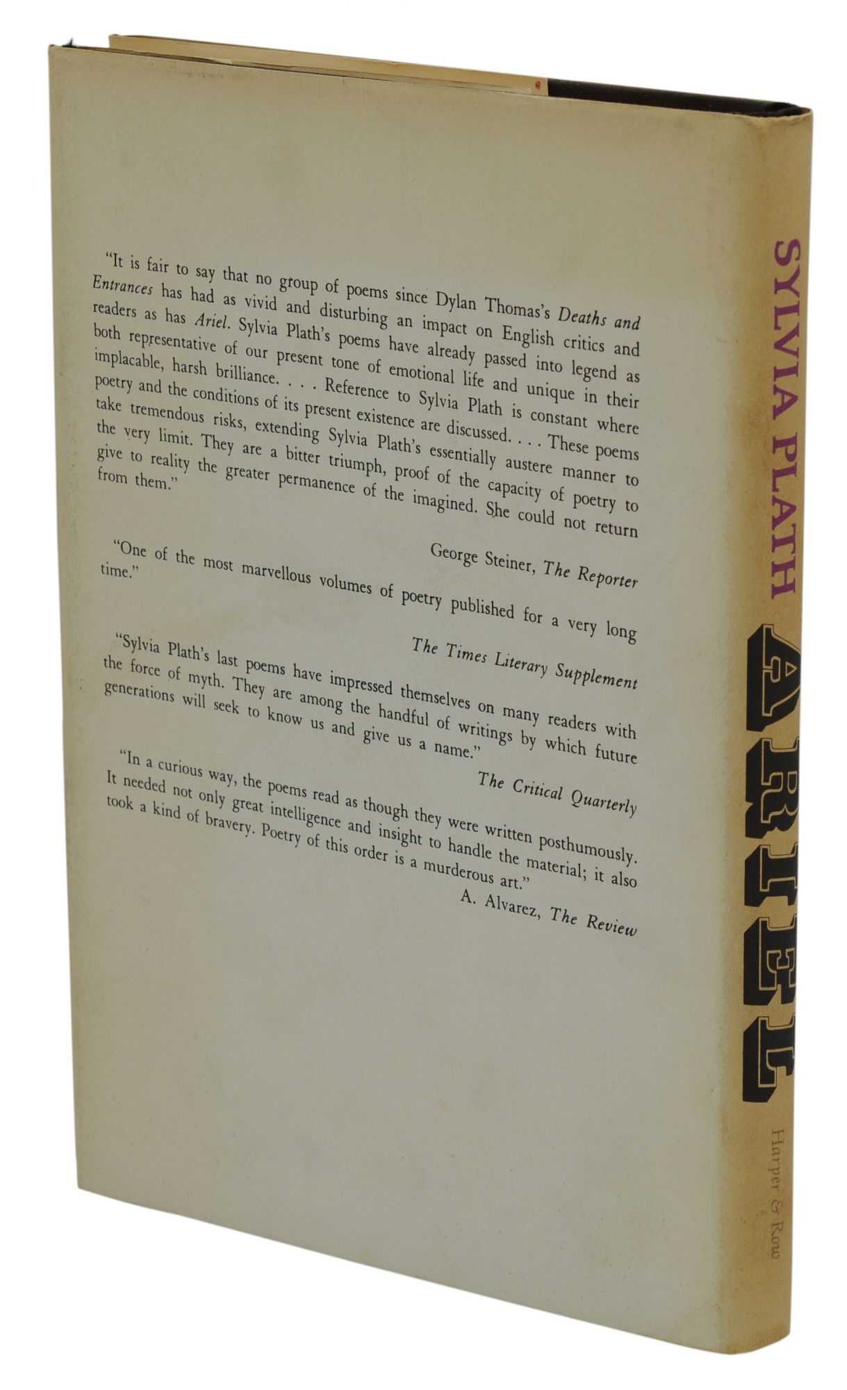 Ariel de Plath, Sylvia: Very Good (1966) First American Edition ...