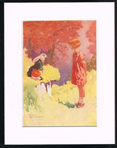 The White Rabbit - Mounted illustration from Lewis Carroll's 'Alice's ...