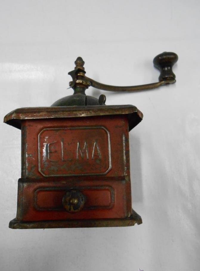 ANTIGUO MOLINILLO DE CAFE DE LA MARCA ELMA METALICO