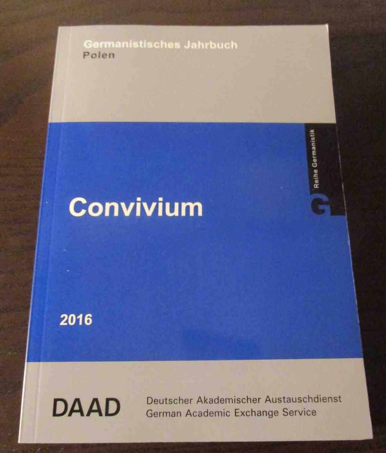 Convivium. Germanistisches Jahrbuch Polen 2016. - DAAD (Hrsg.)