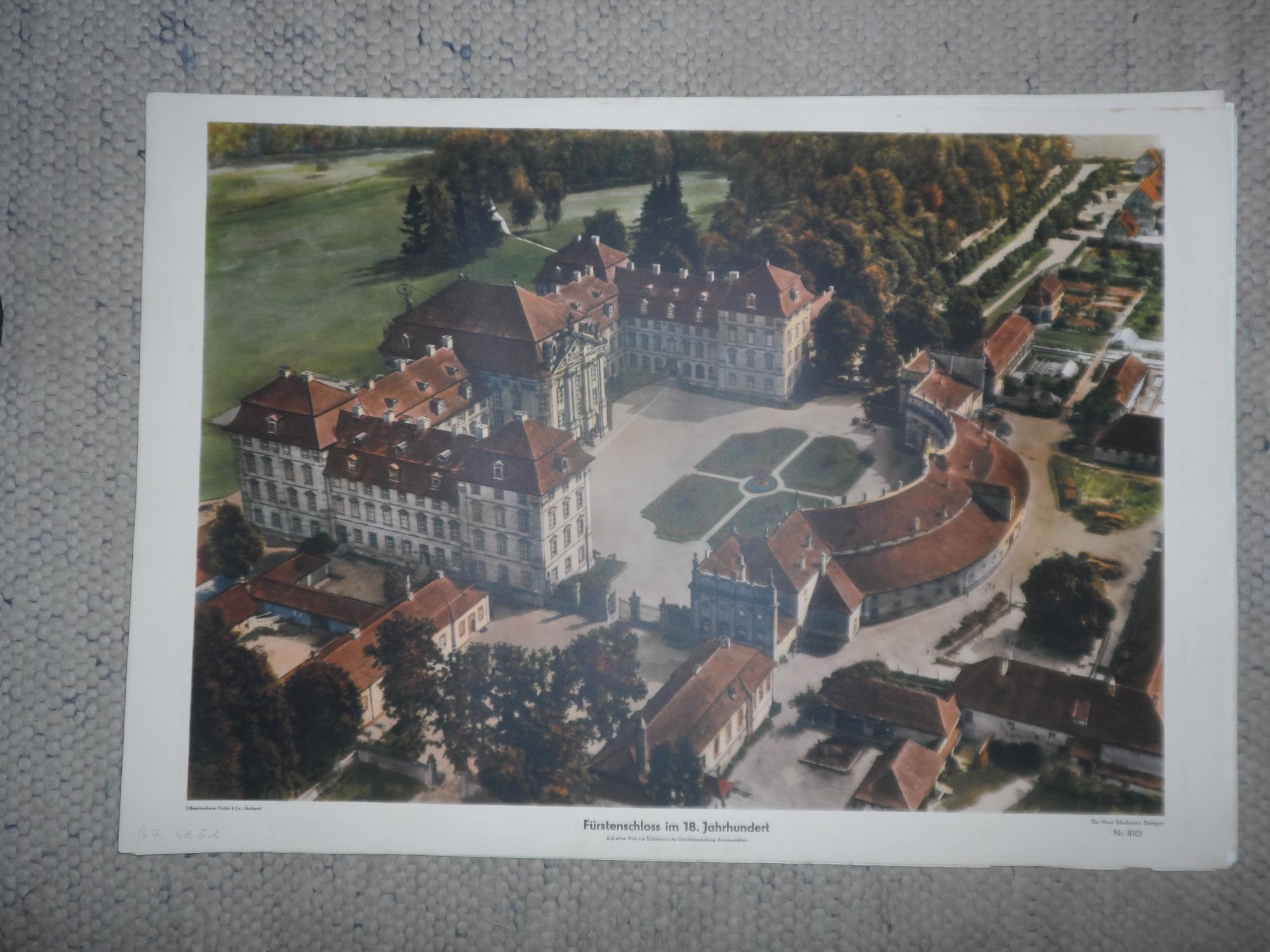Bildtafel Schulmann  Nr.4101 Fürstenschloss im 18 Jahrhundert Pommersfelden 