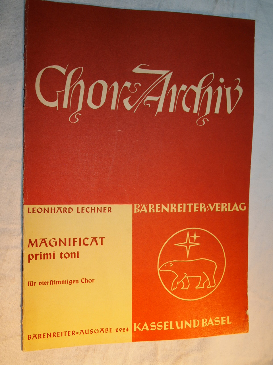 Leonhard Lechner Chor Archiv Magnificat primi toni für