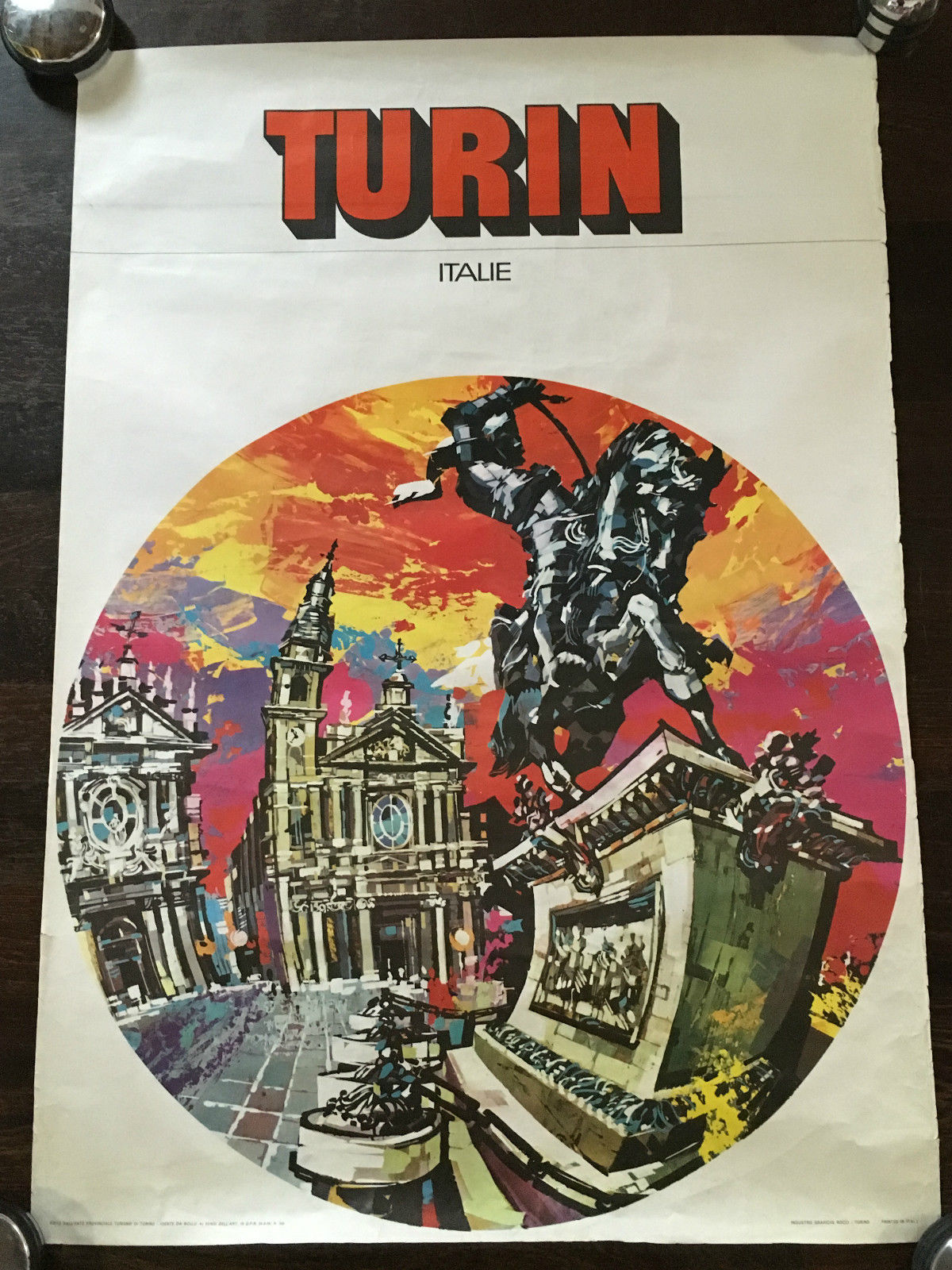 Poster Torino Italie P276 Studio bibliografico De Carlo
