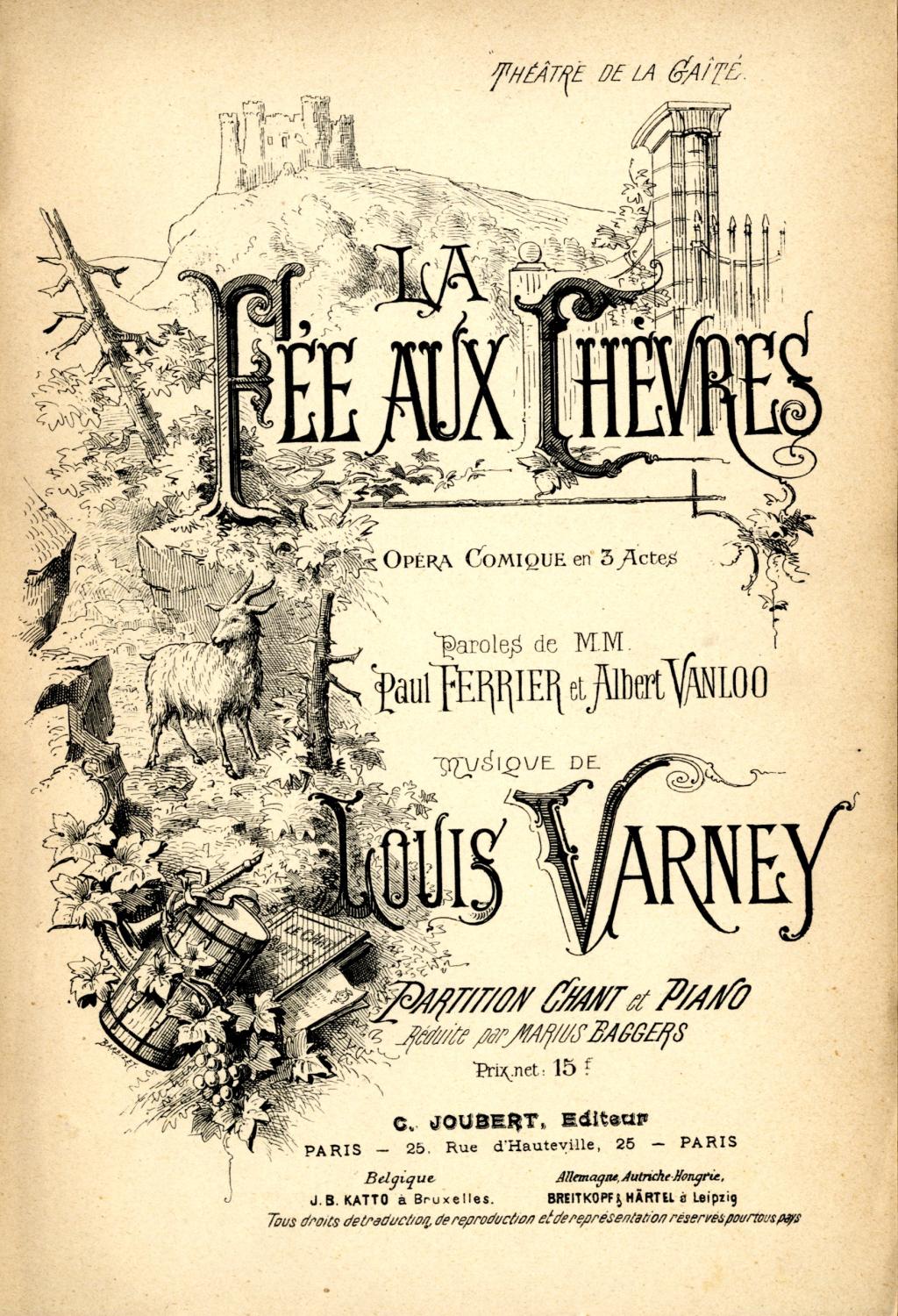 LA FEE AUX CHEVRES. by VARNEY Louis.: (1900) Sheet Music | BP02