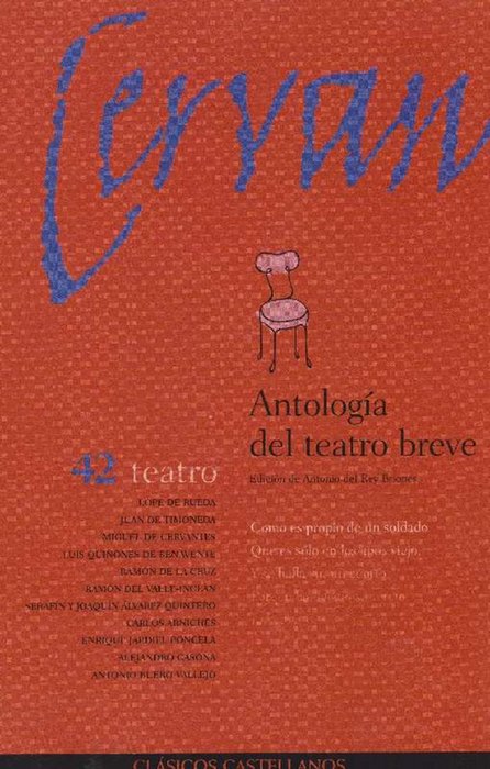Antología del teatro breve. Edición de Antonio del Rey Briones. - Rey Briones, Antonio del (ant.)