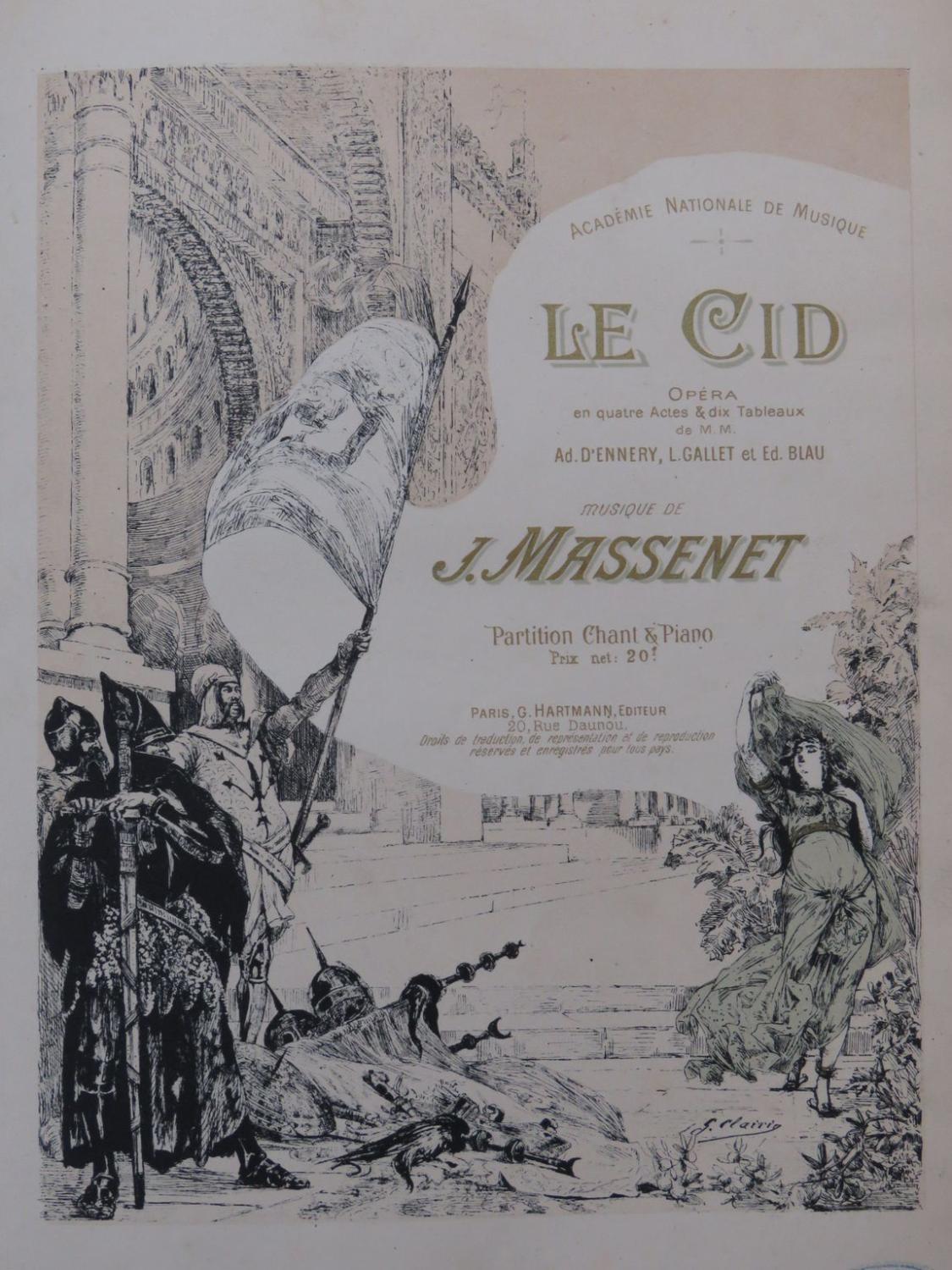 MASSENET Jules Le Cid Opéra Chant Piano 1885 MASSENET Jules Le Cid Opéra Chant Piano 1885 [ ]